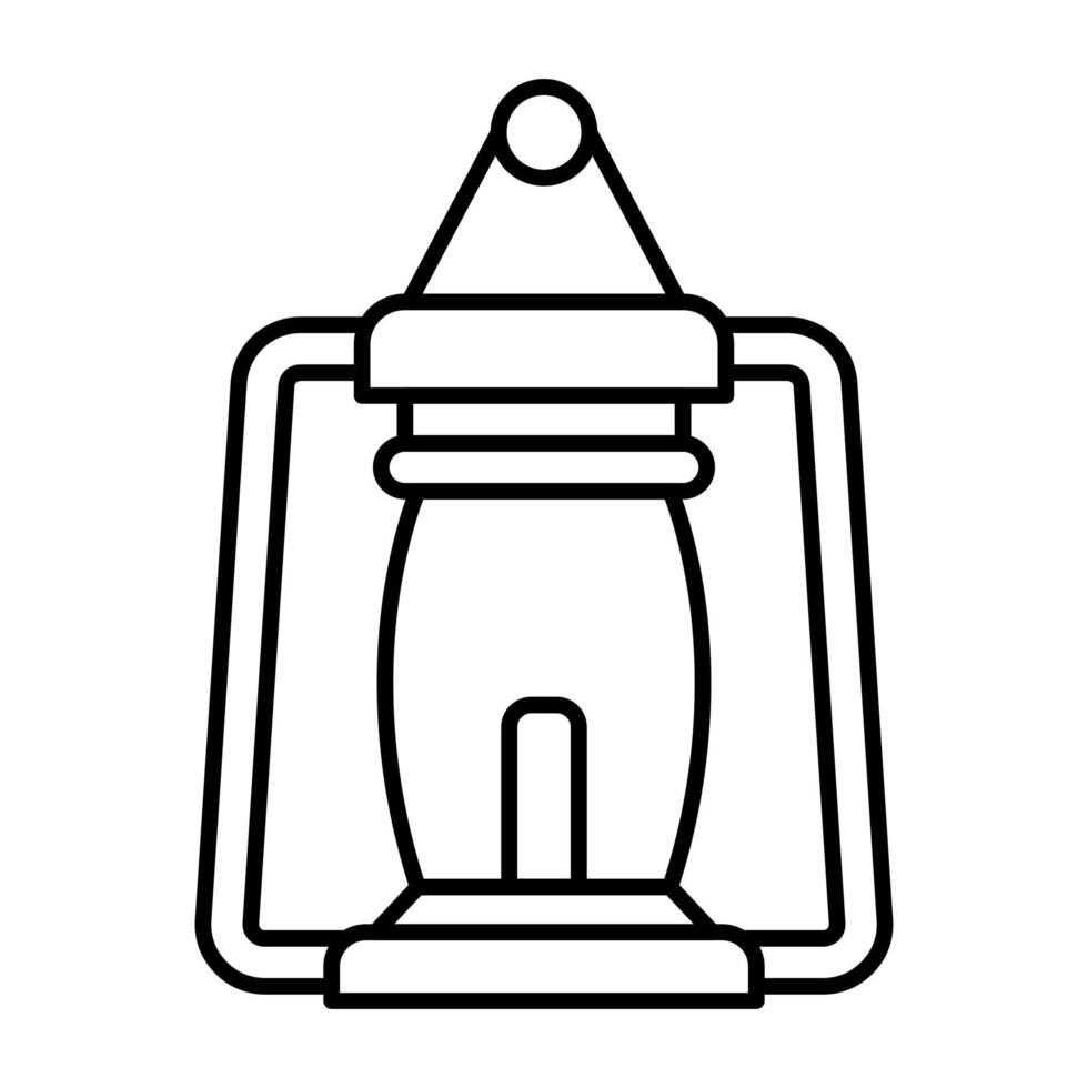 icône de ligne de lanterne vecteur