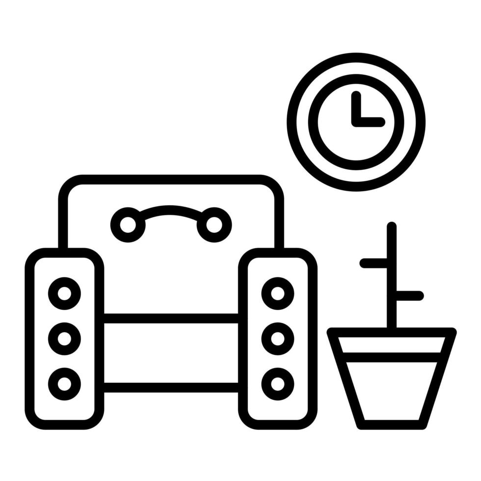 icône de ligne de séance de maison vecteur