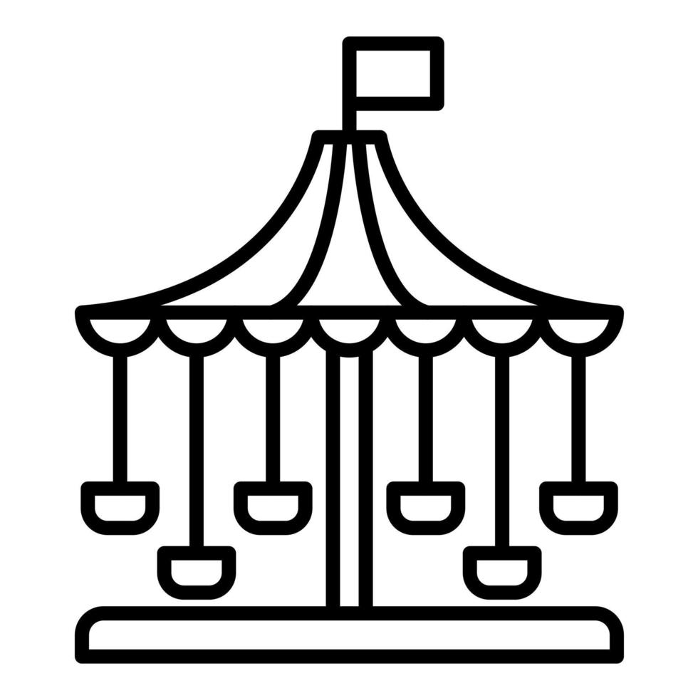 Merry go round line icon vecteur