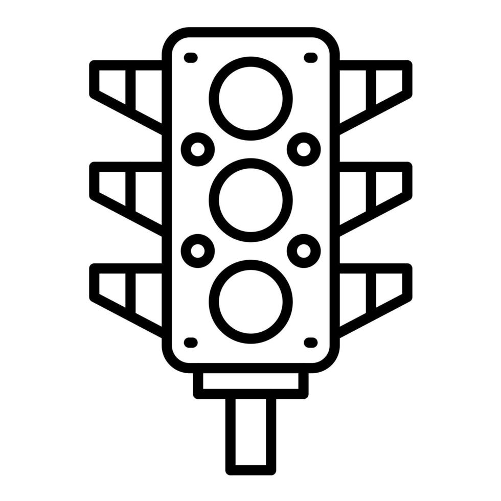 icône de ligne de feux de circulation vecteur