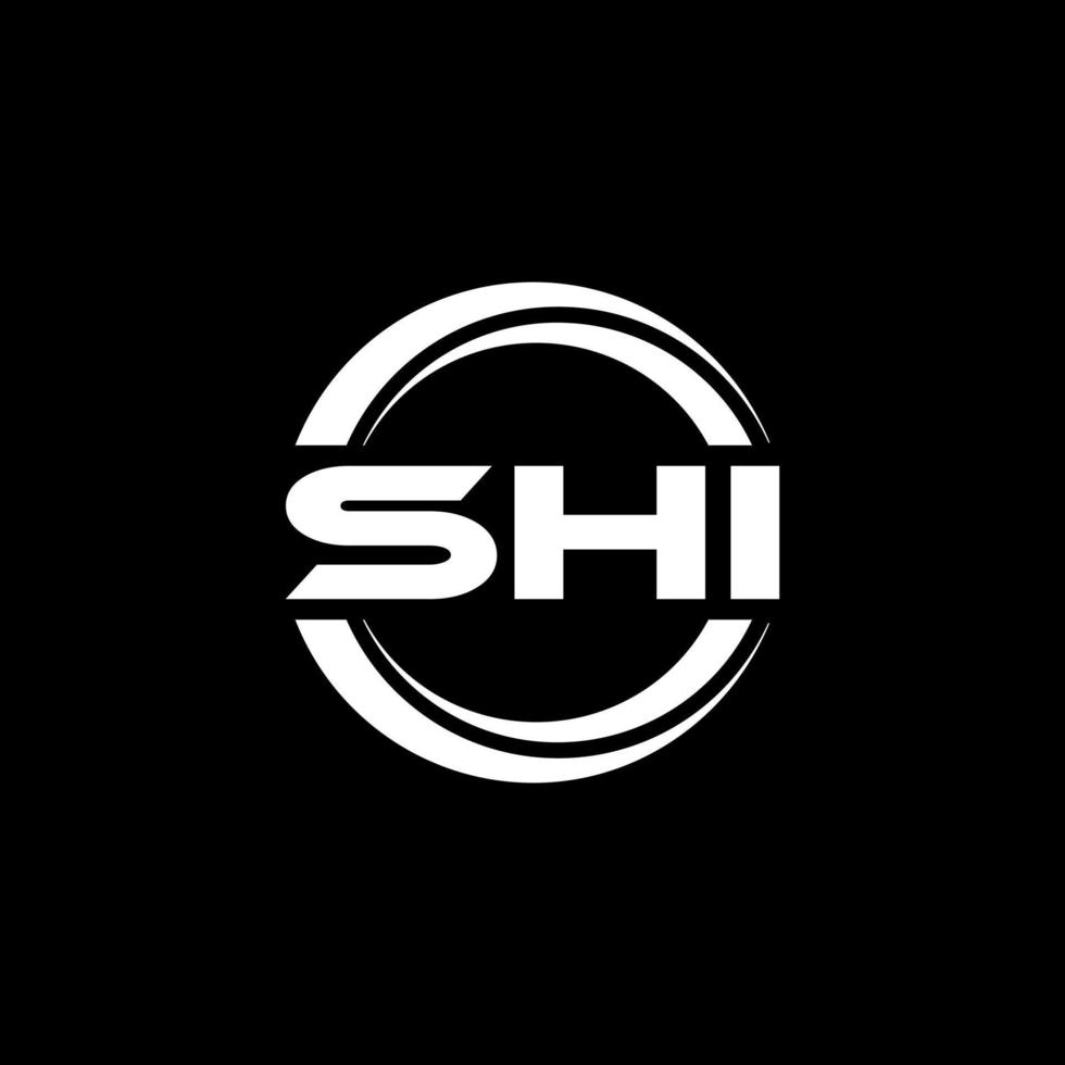 création de logo de lettre shi en illustration. logo vectoriel, dessins de calligraphie pour logo, affiche, invitation, etc. vecteur