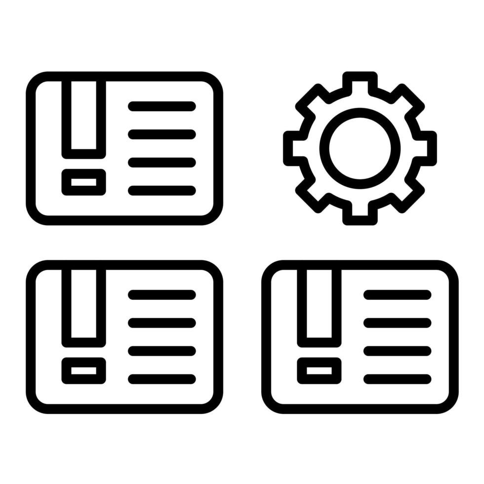 icône de ligne de gestion des stocks vecteur