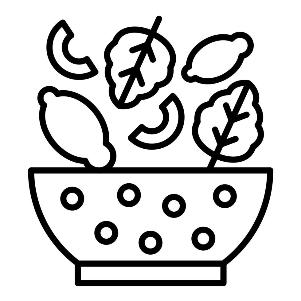 icône de ligne de nourriture diététique vecteur