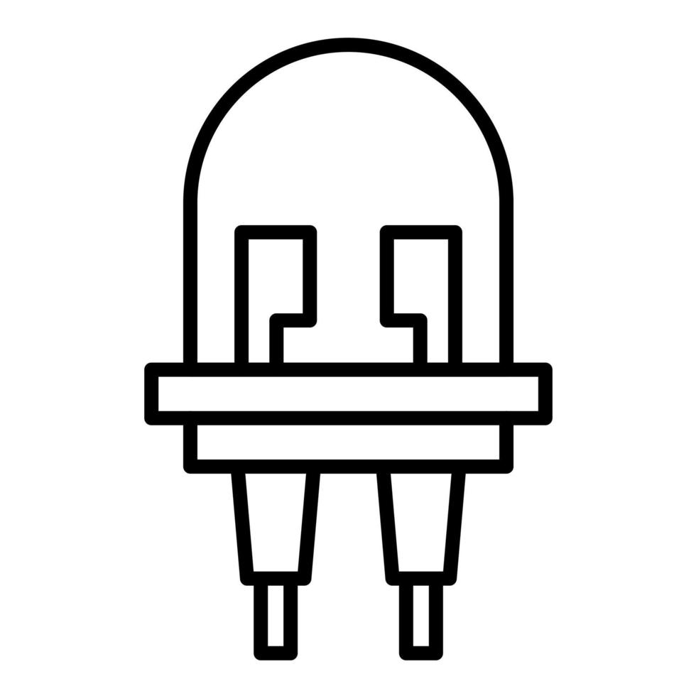 icône de ligne de diode électroluminescente vecteur