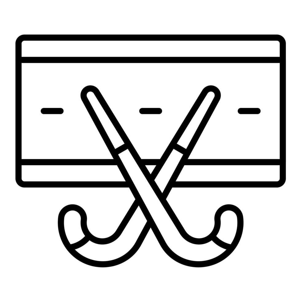 icône de ligne de hockey de rue vecteur