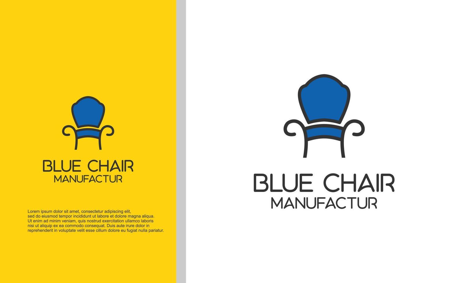 illustration de conception de logo de fabricant de chaise vecteur