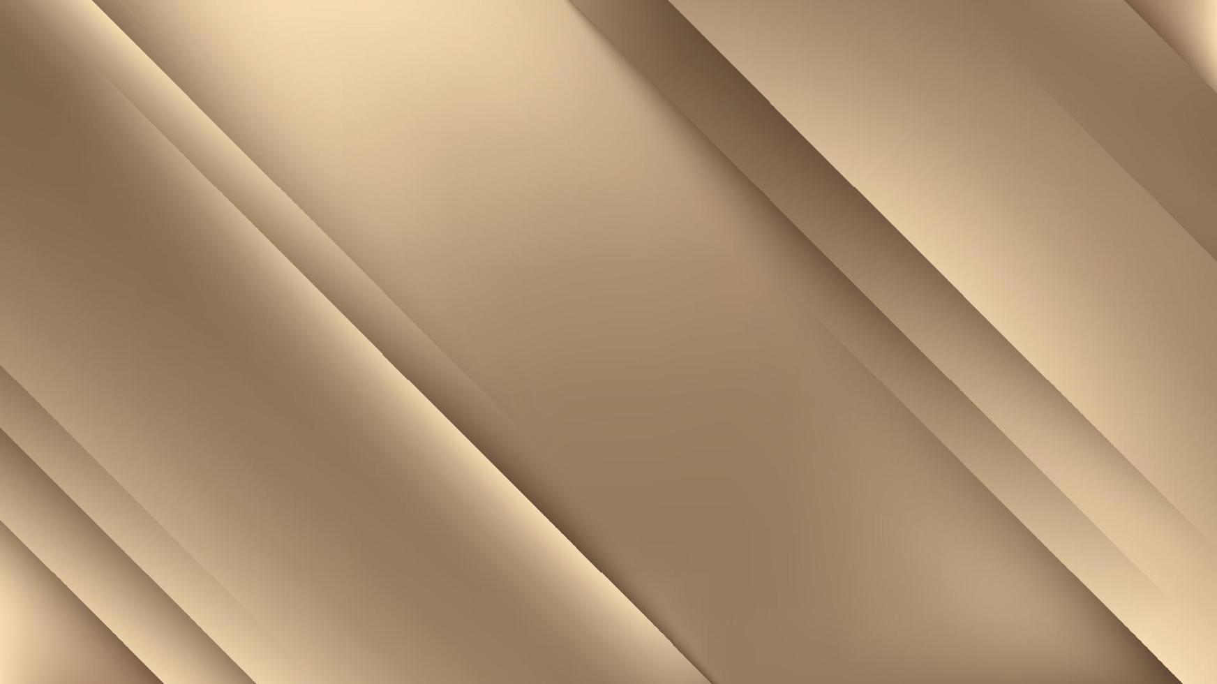 motif de rayures diagonales d'or de luxe moderne abstrait avec lumière et ombre sur fond d'or vecteur