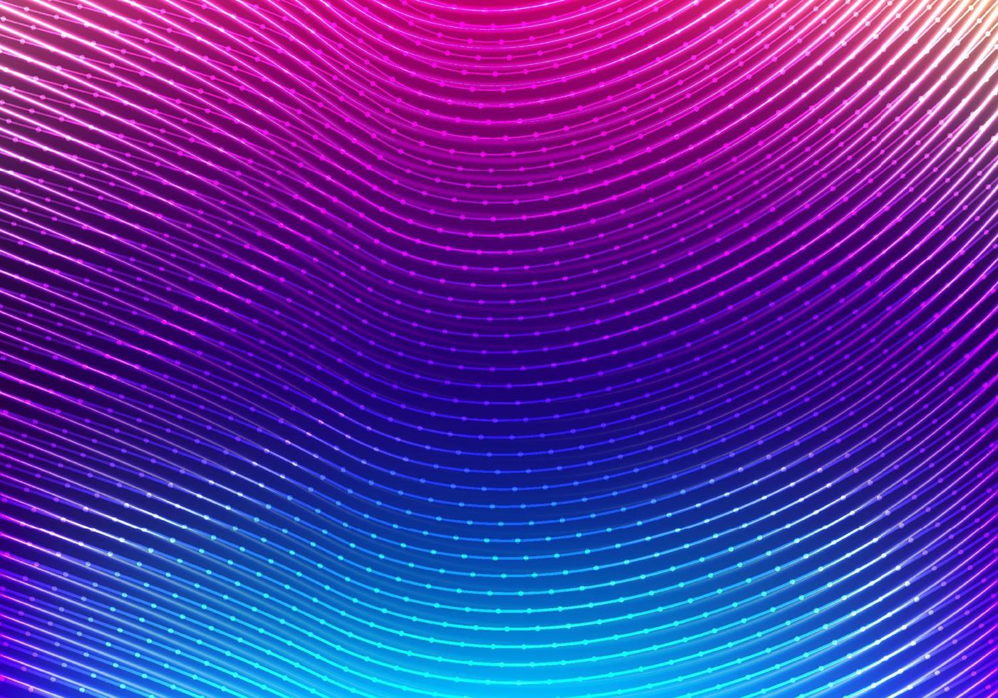 abstrait bleu et rose dynamique vague lignes et points particules motif de fond vecteur
