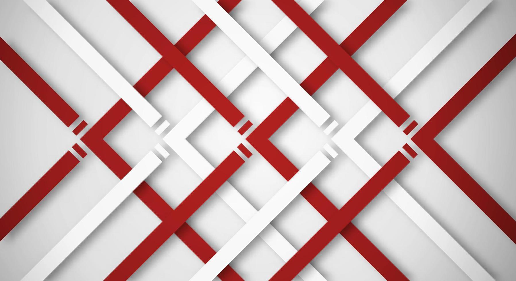 abstrait blanc 3d avec des lignes rouges et blanches style papier découpé texturé. utilisable pour la mise en page Web décorative, l'affiche, la bannière, la brochure d'entreprise et la conception de modèles de séminaire vecteur