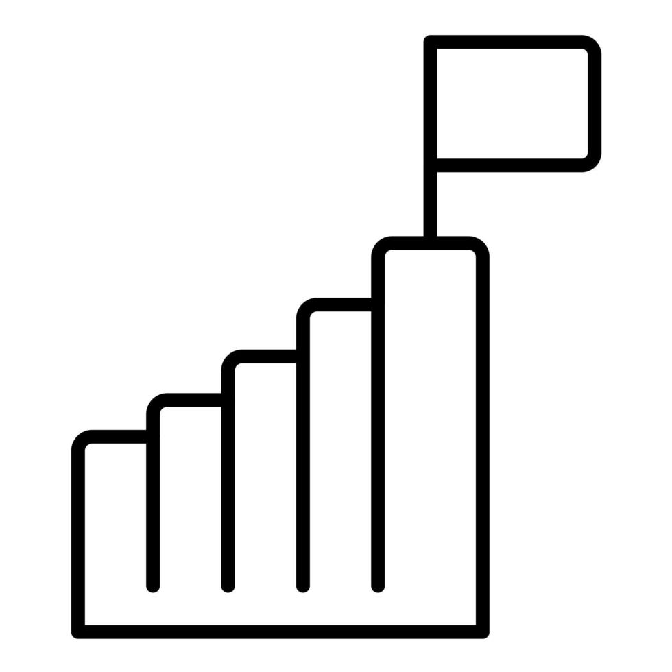 icône de ligne de croissance de carrière vecteur