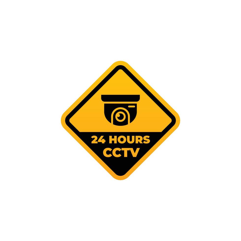 attention cctv en vecteur de symbole de fonctionnement