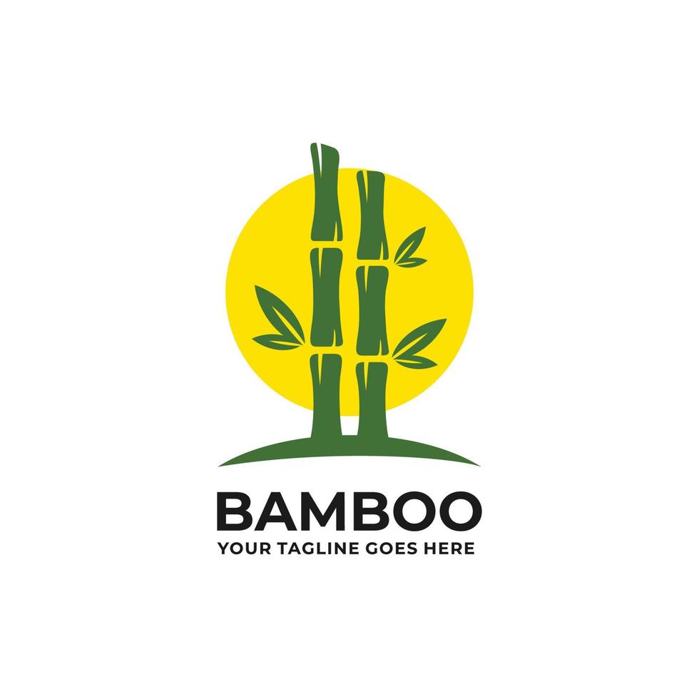 illustration vectorielle de bambou logo design vecteur