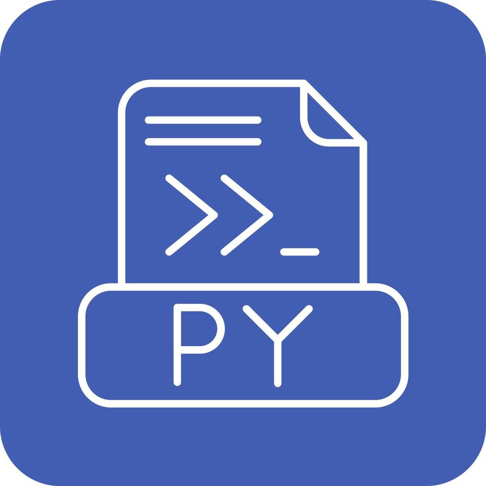 ligne de fichier python icônes d'arrière-plan de coin rond vecteur