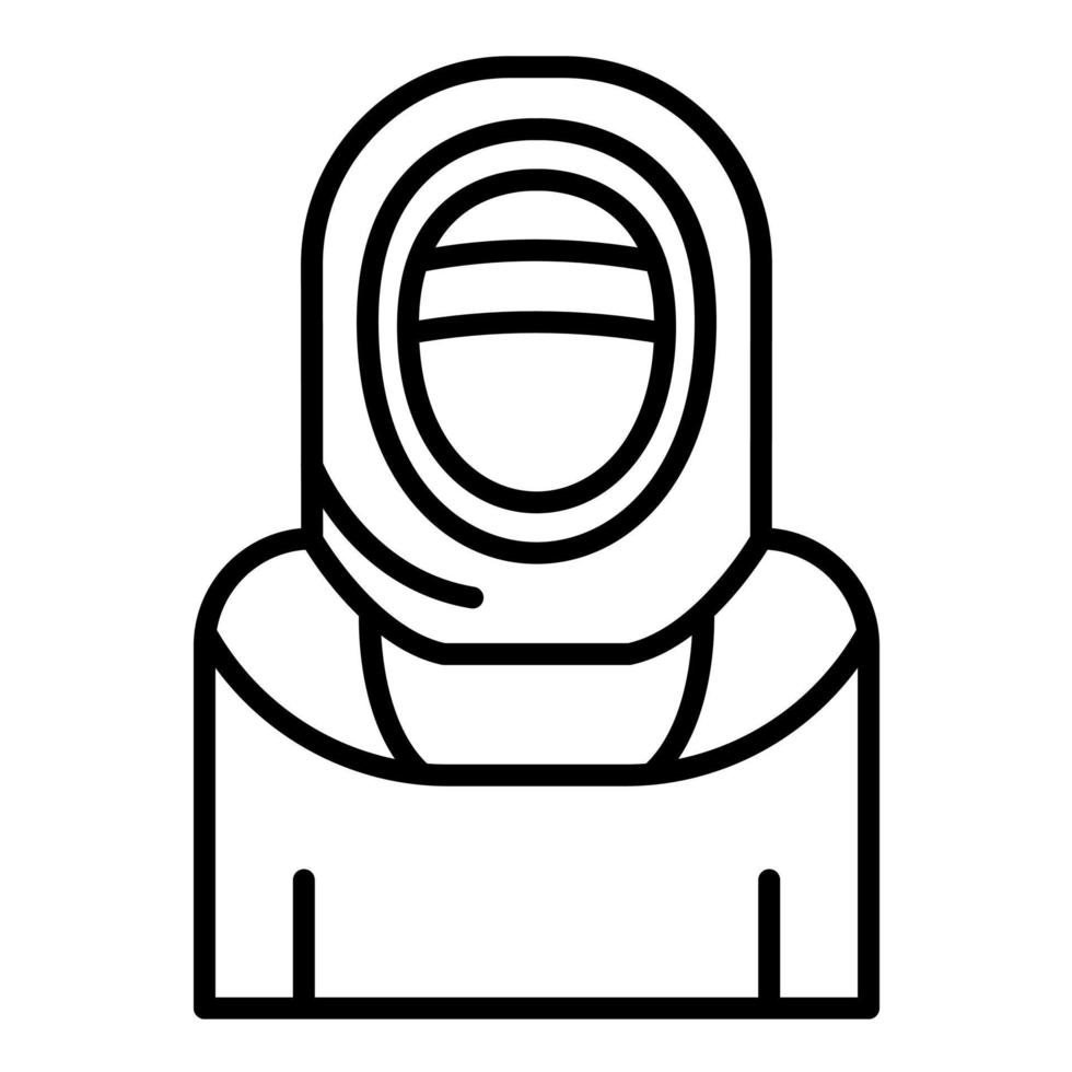icône de la ligne bédouine féminine vecteur