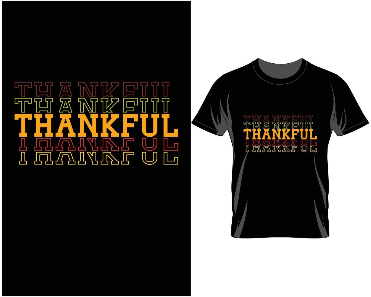 vecteur de conception de t shirt thanksgiving automne reconnaissant