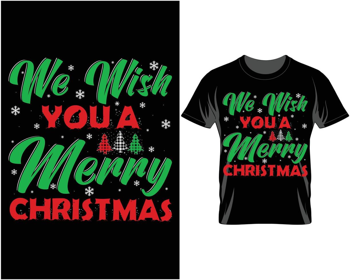 nous vous souhaitons un vecteur de conception de t shirt noël moche joyeux noël