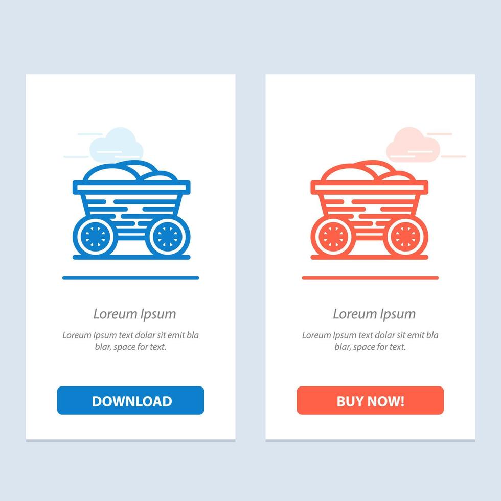 chariot chariot alimentaire bangladesh bleu et rouge télécharger et acheter maintenant modèle de carte de widget web vecteur