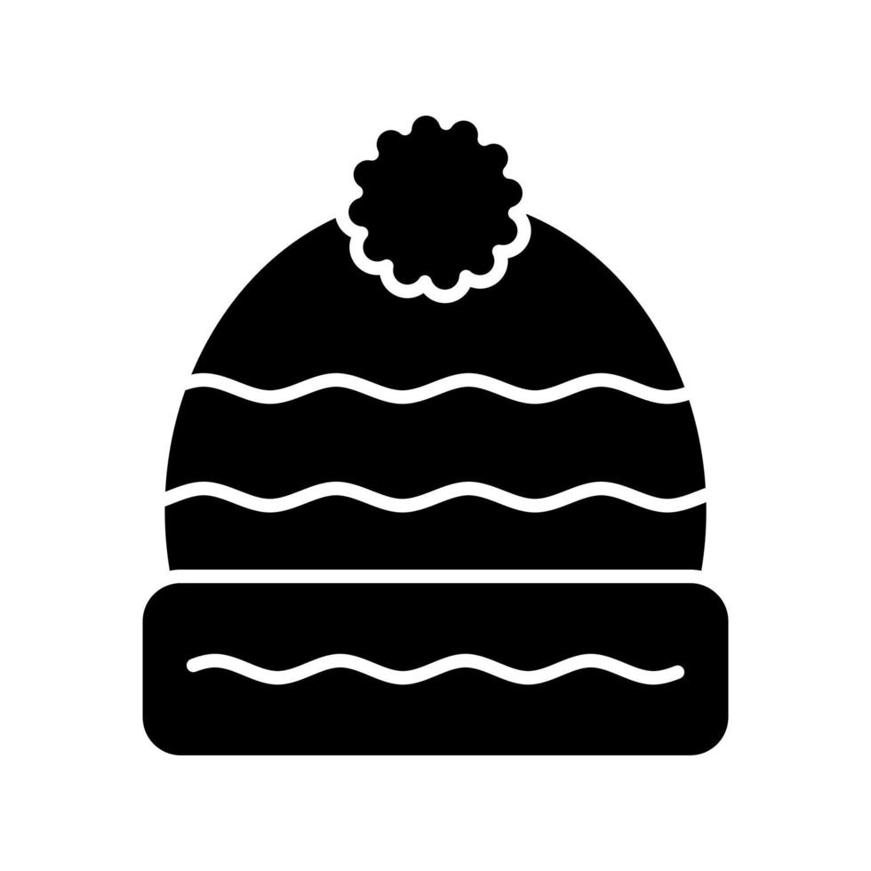 icône de vecteur de chapeau d'hiver