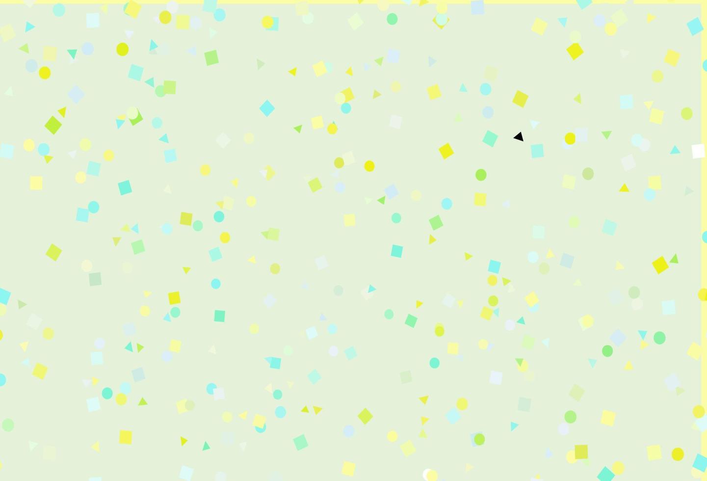 couverture vectorielle vert clair et jaune dans un style polygonal avec des cercles. vecteur