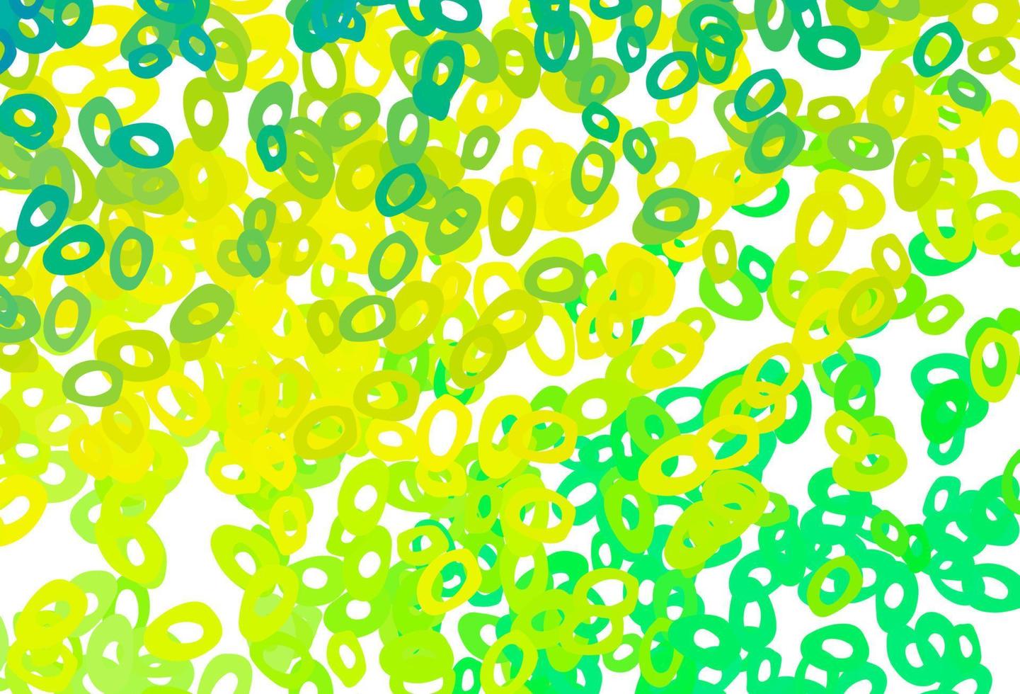 couverture vectorielle vert clair et jaune avec des taches. vecteur