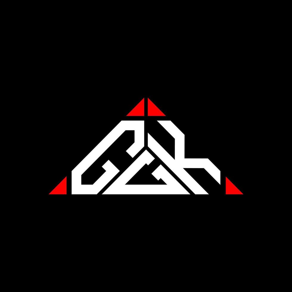 conception créative du logo de la lettre ggk avec graphique vectoriel, logo ggk simple et moderne. vecteur
