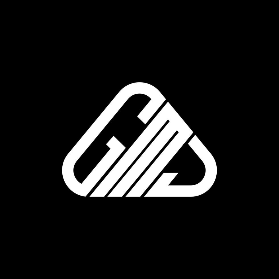 conception créative du logo de lettre gmj avec graphique vectoriel, logo gmj simple et moderne. vecteur