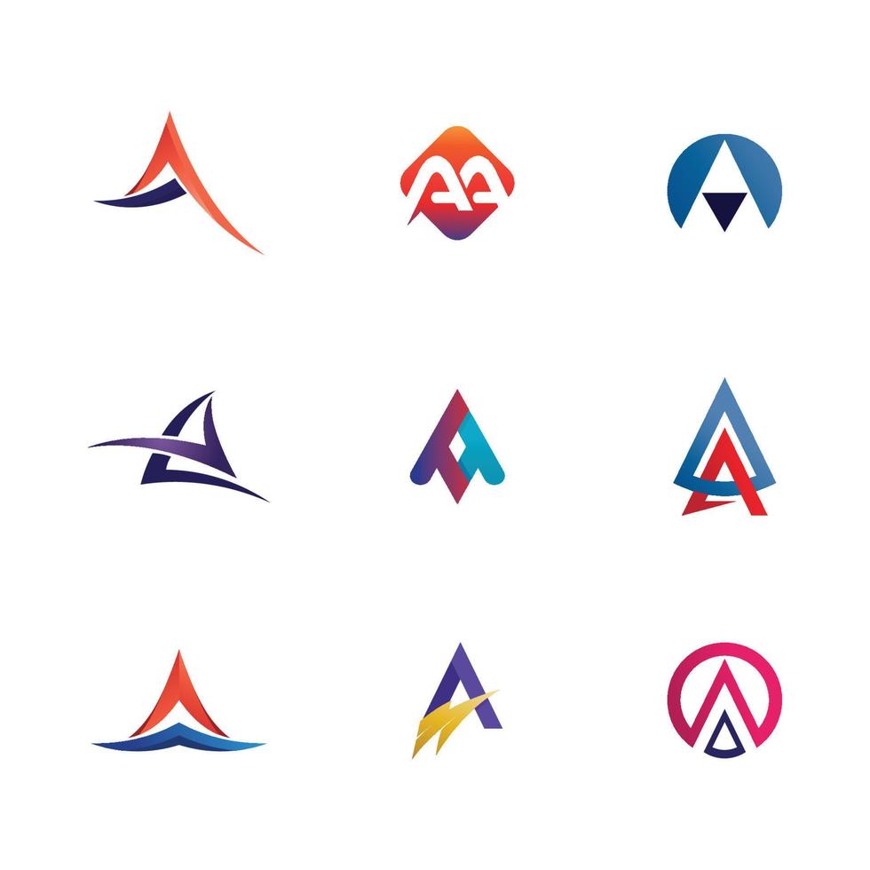 un logo de conception de modèle d'icône de lettre vecteur