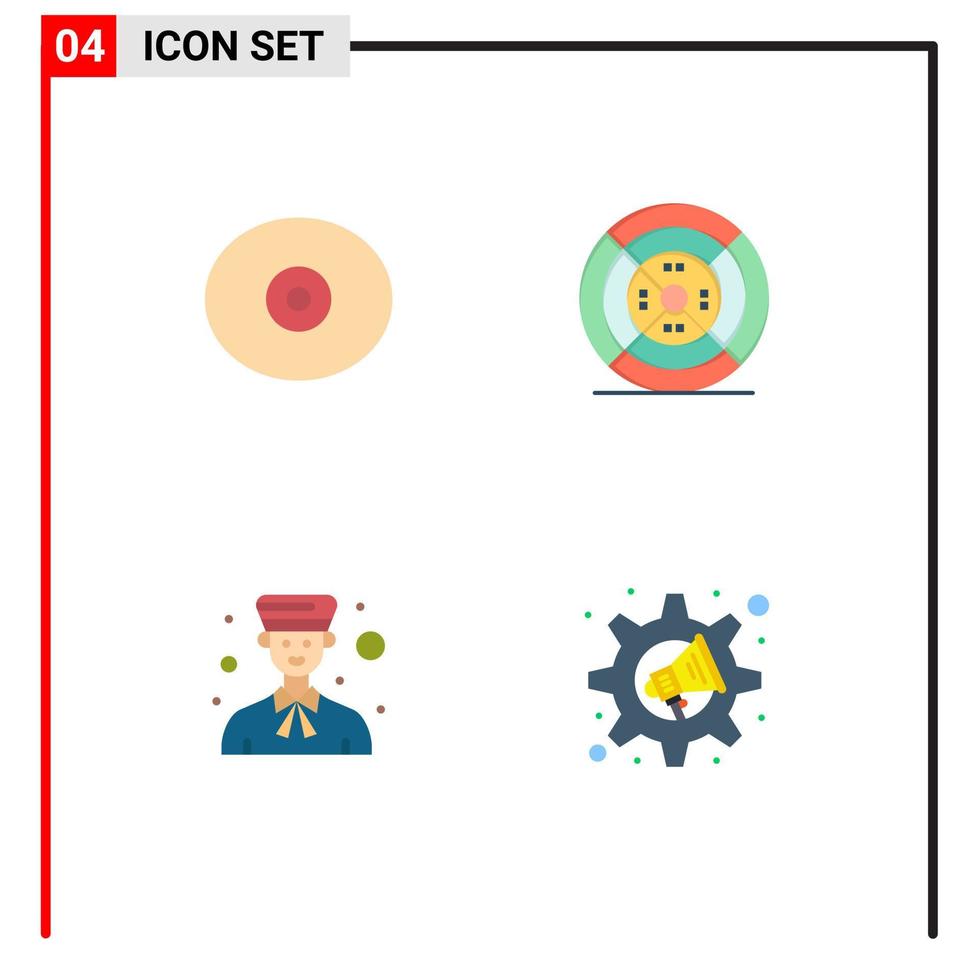 4 icônes plates vectorielles thématiques et symboles modifiables d'anatomie garçon film imprimer des éléments de conception vectoriels modifiables professionnels vecteur