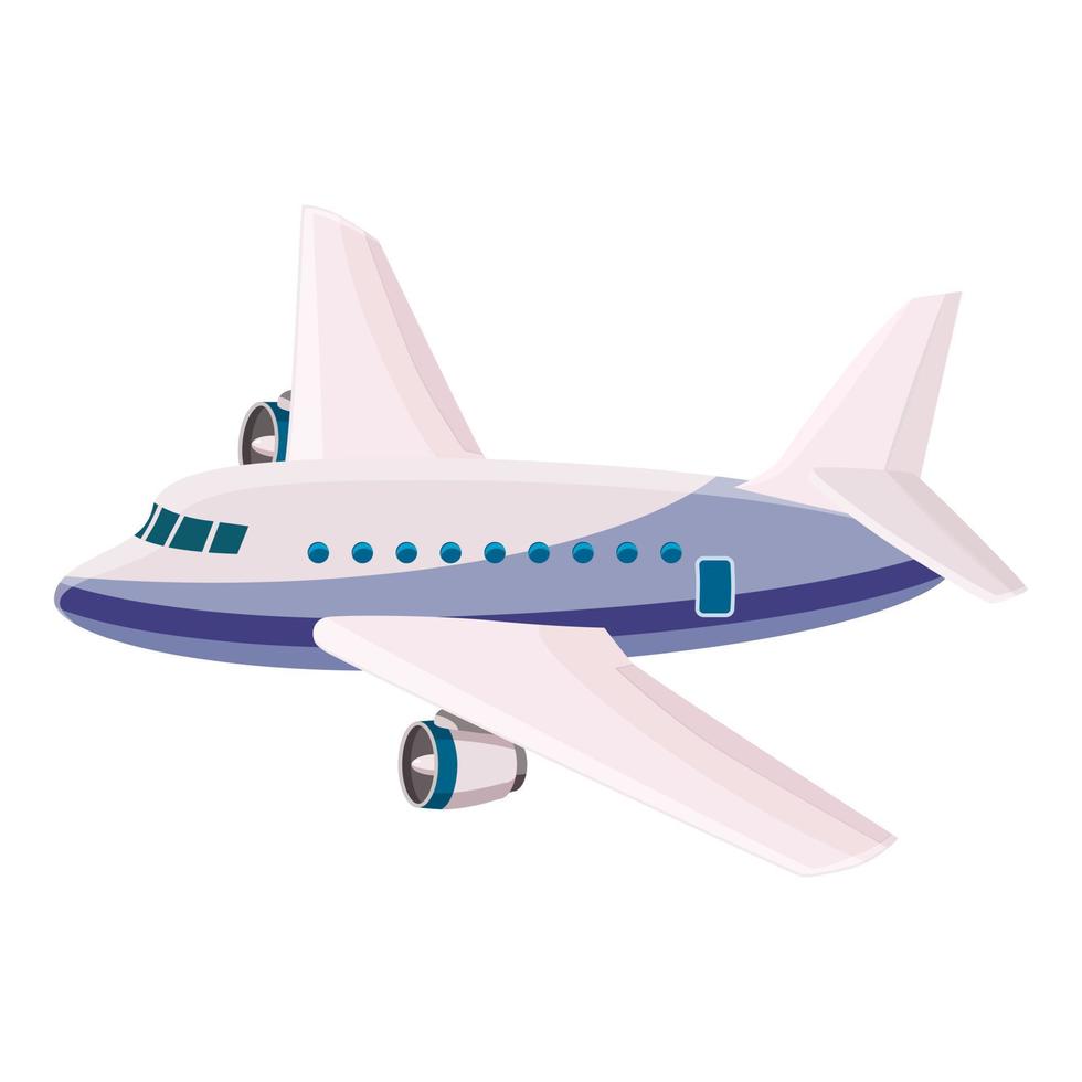 icône d'avion de passagers, style cartoon vecteur