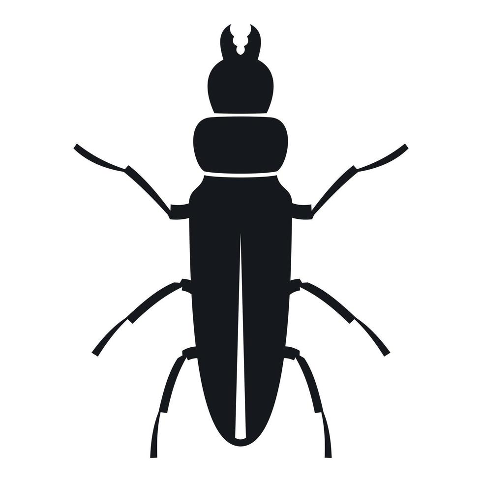 icône d'insecte coléoptère, style simple vecteur
