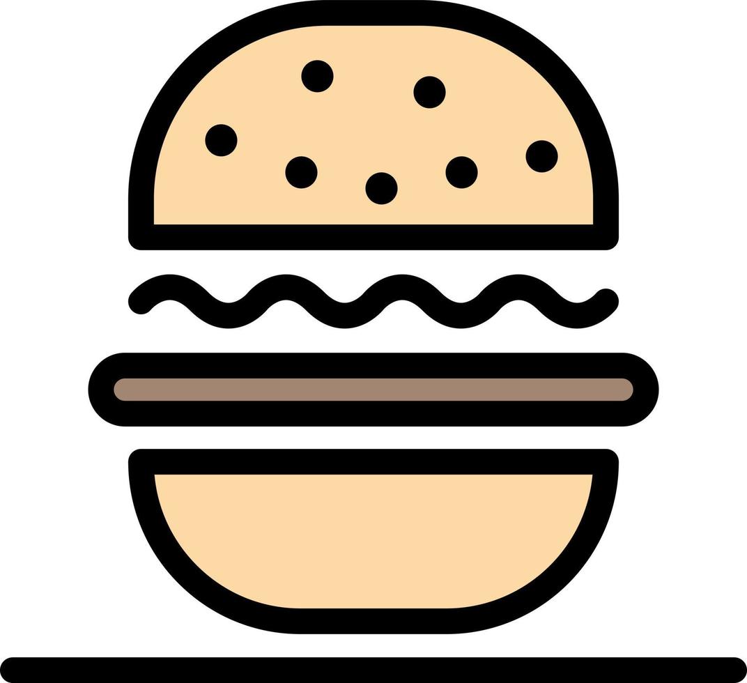 burger manger américain usa modèle de logo d'entreprise couleur plate vecteur