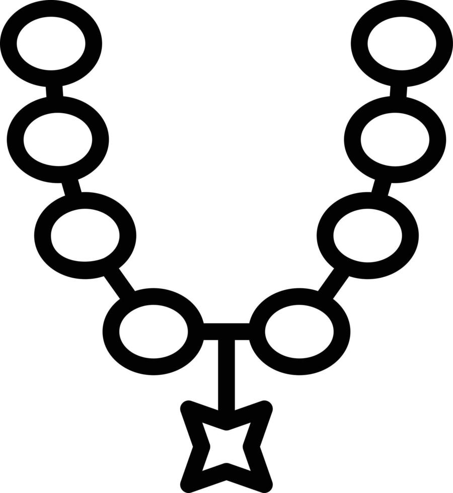 icône de ligne de collier vecteur