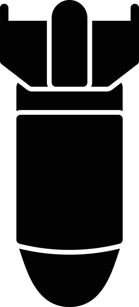 icône de glyphe de bombardier vecteur