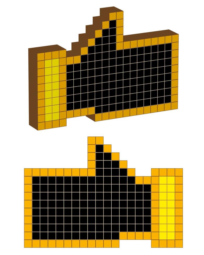 pixel à la main de différentes couleurs sur fond blanc vecteur
