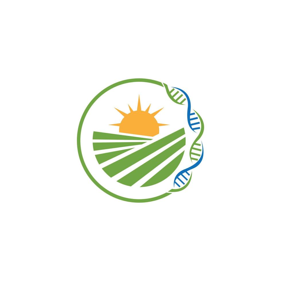 logo de la biotechnologie agricole vecteur