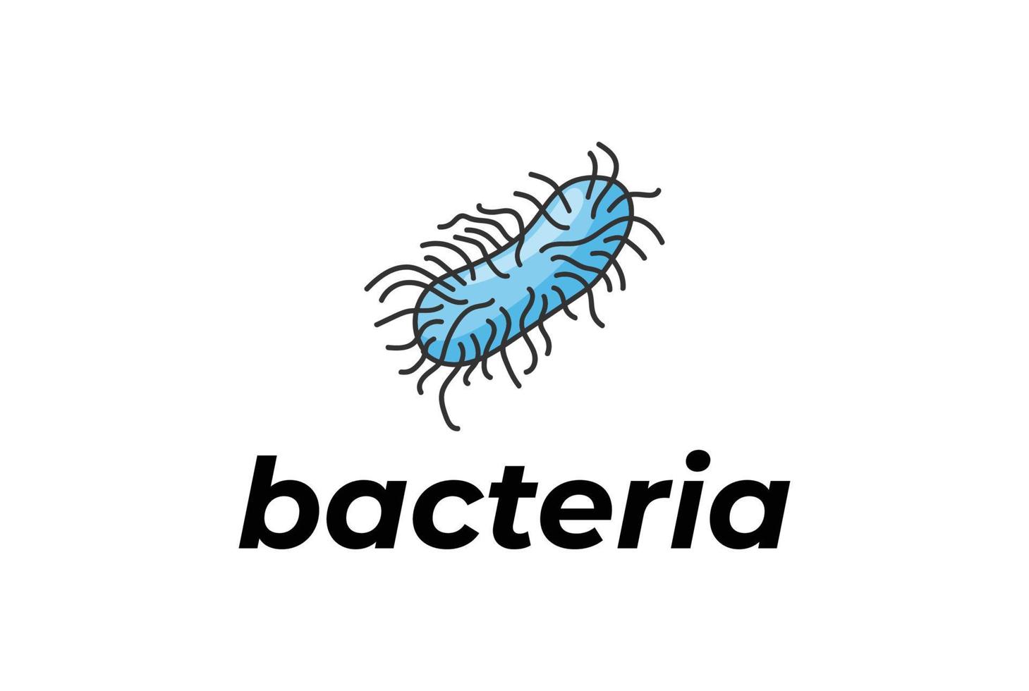 vintage bactéries virus microbe germe pathogène logo design vecteur