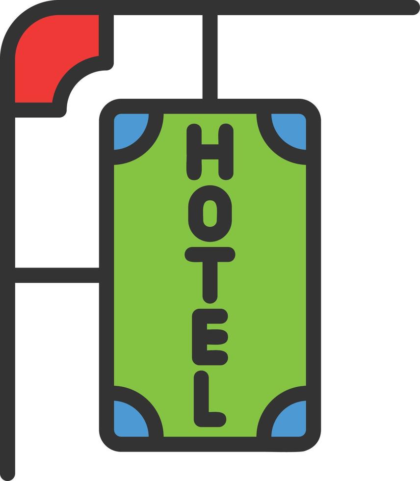 conception d'icône de vecteur de signe d'hôtel