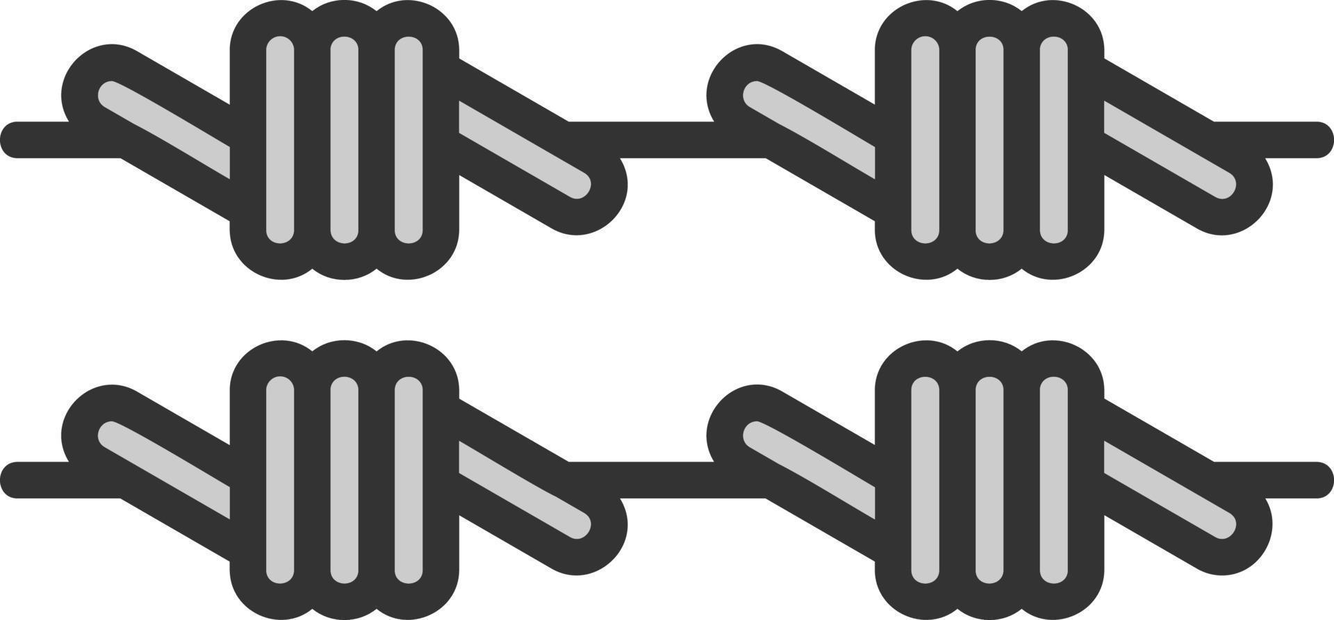 icône remplie de fil de fer barbelé vecteur