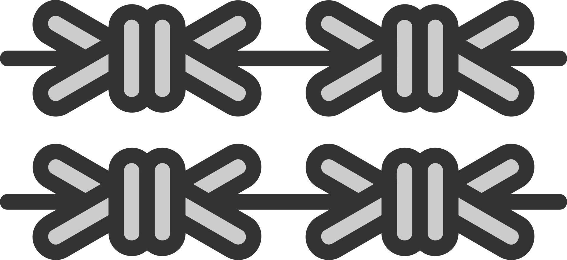 icône remplie de fil de fer barbelé vecteur
