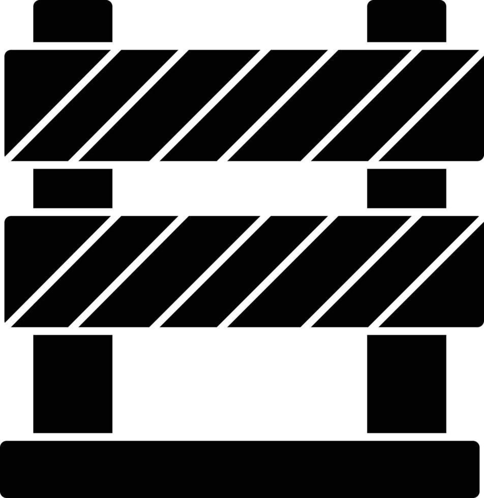 icône de glyphe de barrière vecteur