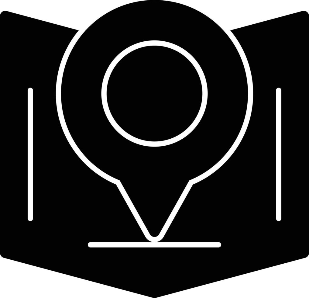 icône de glyphe de carte vecteur