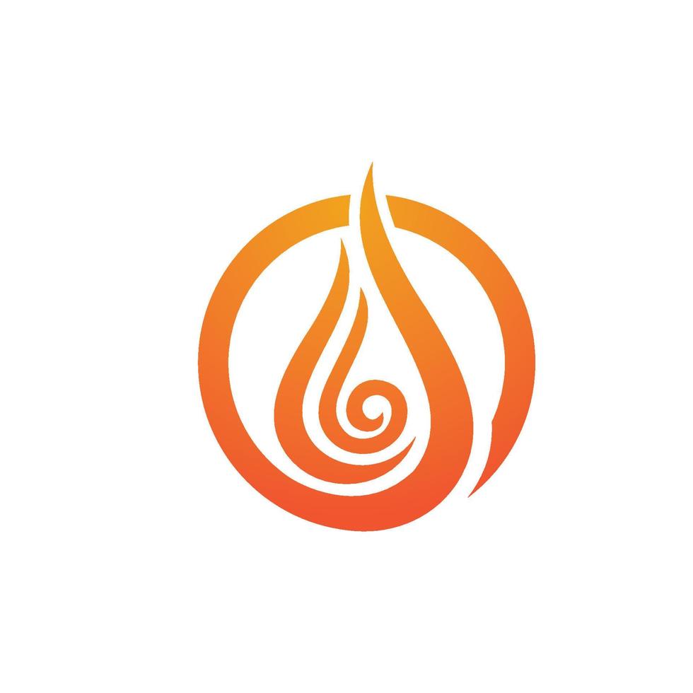 modèle de logo de flamme de feu vecteur