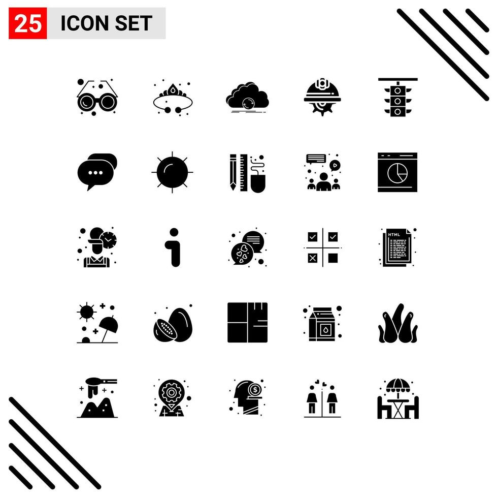interface mobile ensemble de glyphes solides de 25 pictogrammes d'éléments de conception vectoriels modifiables de synchronisation de bijoux de capuchon d'engrenage vecteur