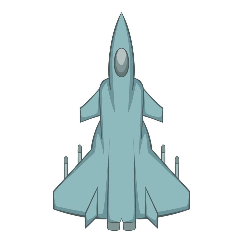 icône de jet militaire, style cartoon vecteur