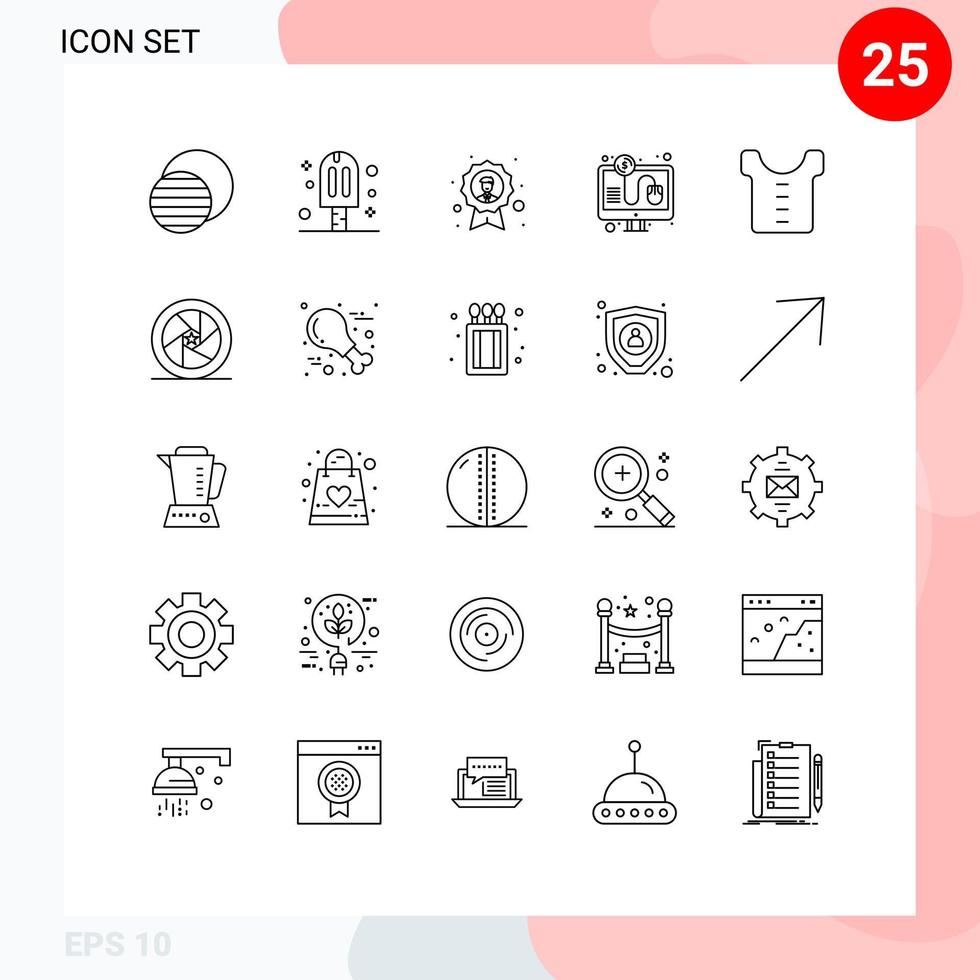 25 icônes créatives signes et symboles modernes de bébé par réalisation médaille de salaire éléments de conception vectoriels modifiables vecteur