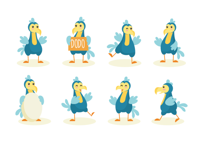 Dodo Cartoon Vecteur