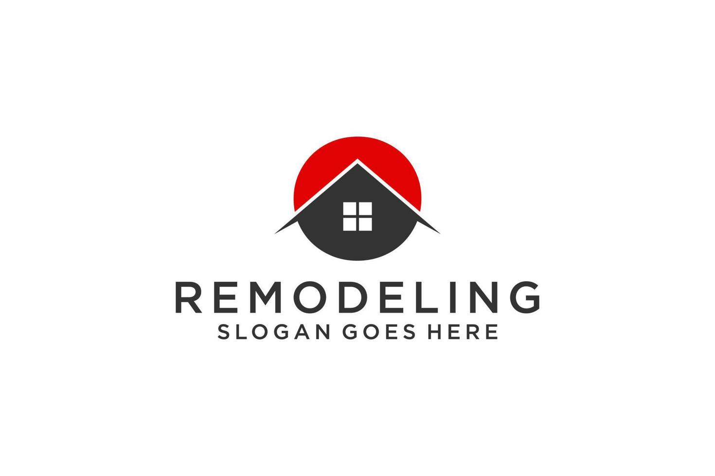 lettre o pour le logo de remodelage immobilier. construction architecture bâtiment élément de modèle de conception de logo. vecteur