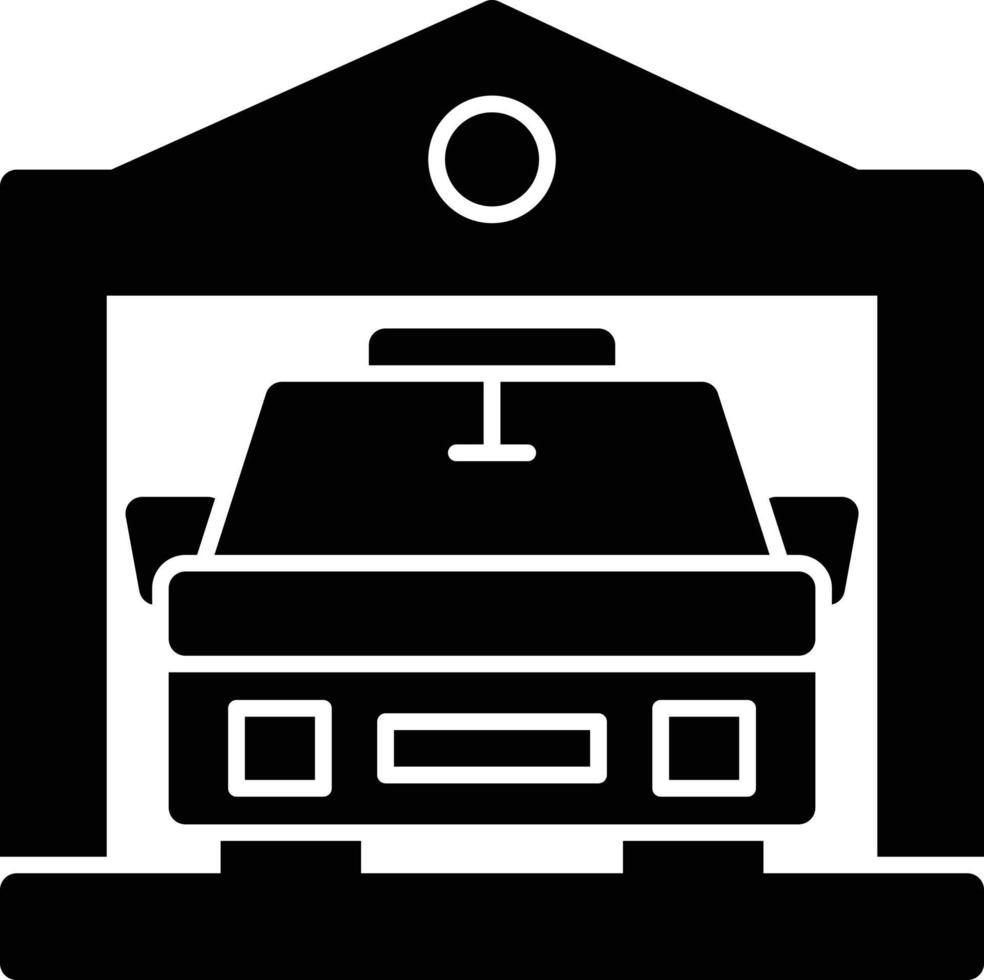 icône de glyphe de garage vecteur