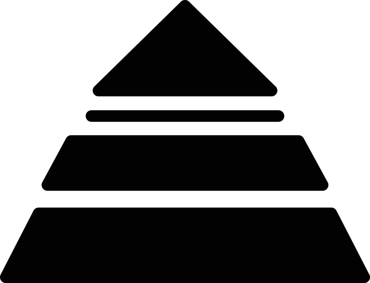 icône de glyphe de pyramide vecteur