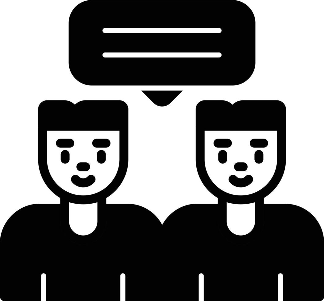icône de glyphe de réunion vecteur